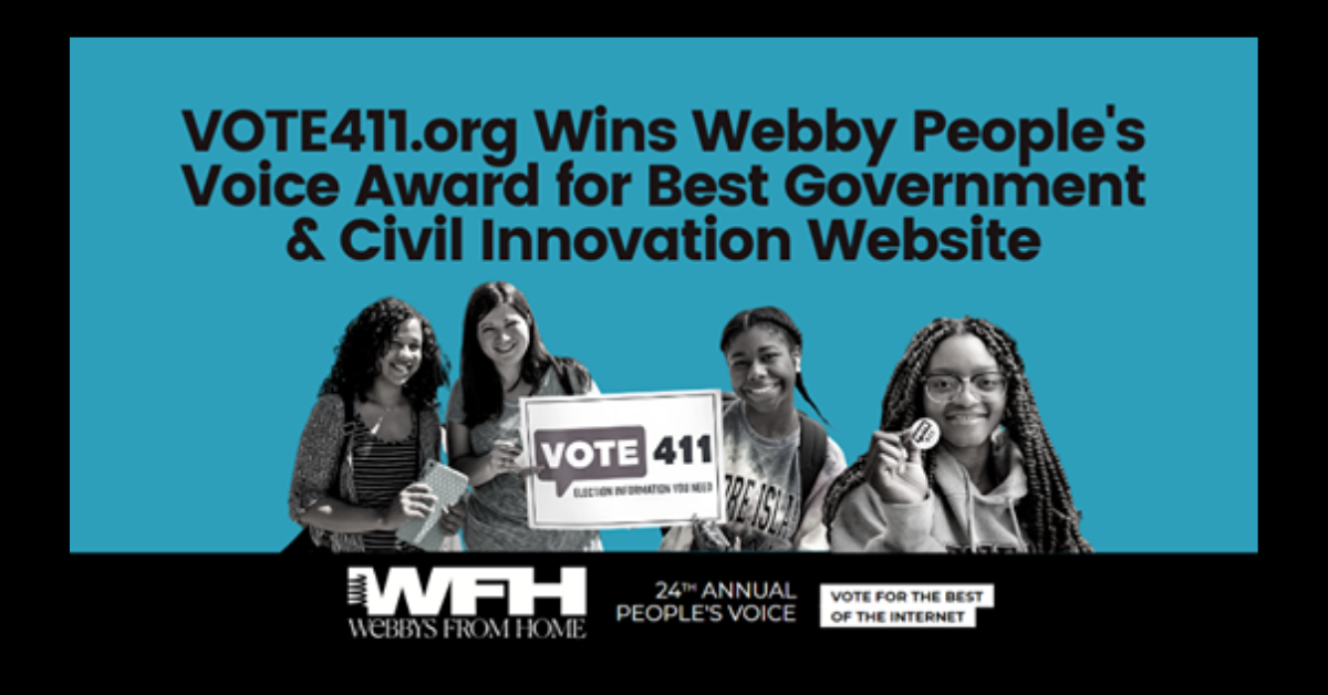 Won a WEBBY! League of Women Voters Asheville