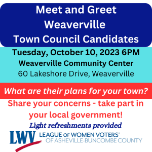 Meet & Greet Weaverville Town Council Candidates - League of Women ...