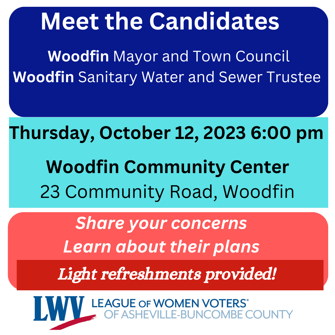 Meet Your Woodfin Candidates - League Of Women Voters Asheville - Buncombe